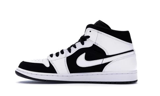 Jordan 1 Mid White Black     554724-113