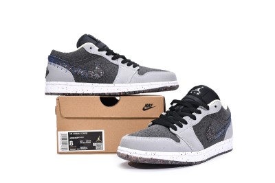 Jordan 1 Low SE Crater Black Grey    DM4657-001