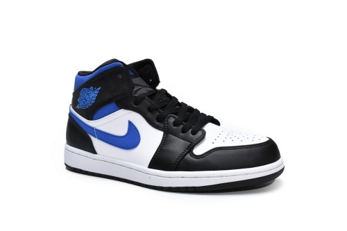 Jordan 1 Mid White Black Racer Blue      554724-140