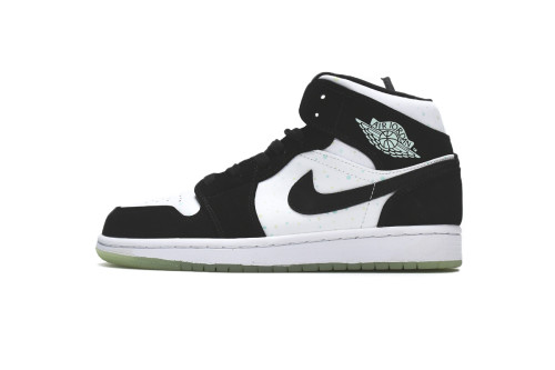 Jordan 1 Mid White Black Teal Tint (GS)       BQ6931-103