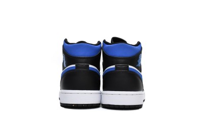 Jordan 1 Mid White Black Racer Blue      554724-140