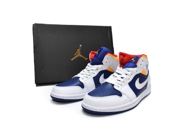 Jordan 1 Mid Royal Blue Laser Orange       554724-131