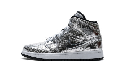 Jordan 1 Mid SE Disco Metallic Silver (W)       CU9304-001