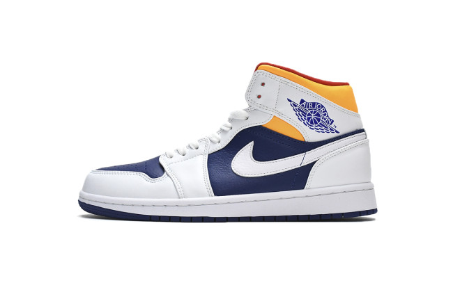 Jordan 1 Mid Royal Blue Laser Orange       554724-131