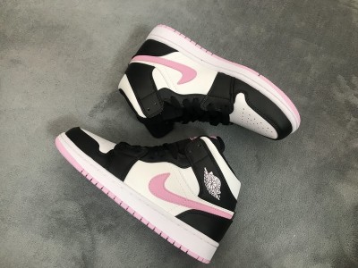 Jordan 1 Mid White Black Light Arctic Pink (GS)        555112-103