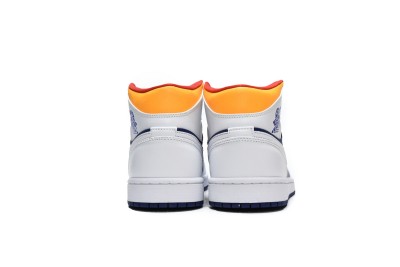 Jordan 1 Mid Royal Blue Laser Orange       554724-131