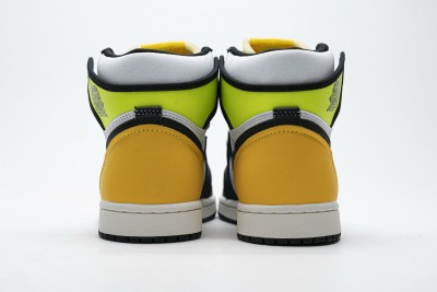 Jordan 1 Retro High White Black Volt University Gold       555088-118