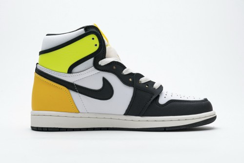 Jordan 1 Retro High White Black Volt University Gold       555088-118