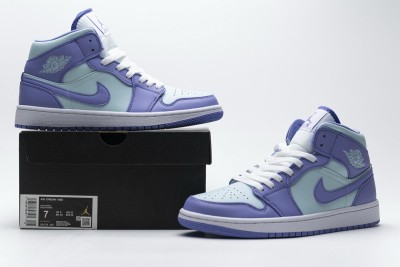 Jordan 1 Mid Purple Aqua (GS)      554725-500