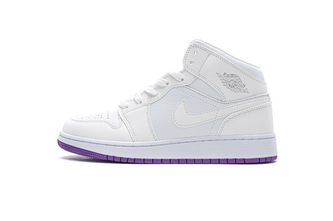 Jordan 1 Mid White Pink Green Soar (GS)     555112-100