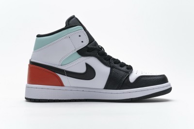 Jordan 1 Mid SE White Black Red Spruce (GS)        BQ6931-100