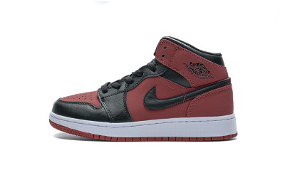 Jordan 1 Mid Gym Red Black (GS)     554725-610