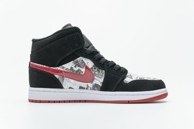 Jordan 1 Mid Newspaper Air Times       852542-061