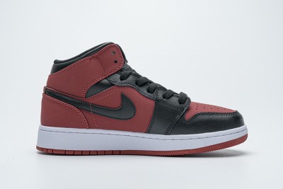 Jordan 1 Mid Gym Red Black (GS)     554725-610