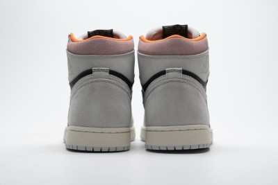 Jordan 1 Retro High Neutral Grey Hyper Crimson     555088-018