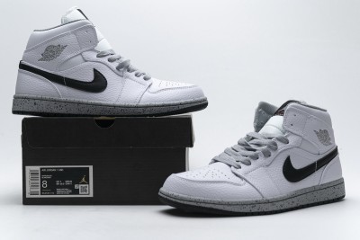 Jordan 1 Mid White Cement (GS)         554725-115