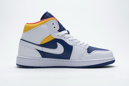 Jordan 1 Mid Royal Blue Laser Orange       554724-131