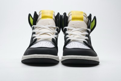 Jordan 1 Retro High White Black Volt University Gold       555088-118