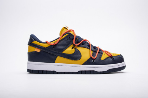 Nike Dunk Low Off-White University Gold Midnight Navy       CT0856-700
