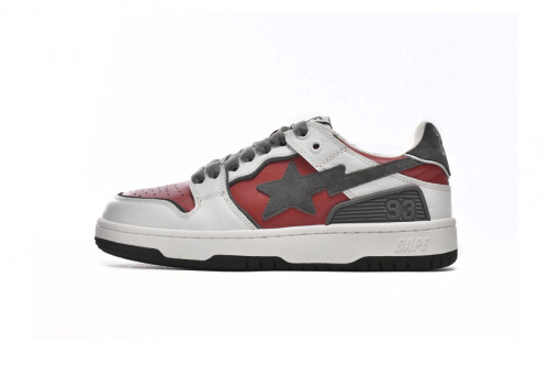 A Bathing Ape Bape SK8 Sta Vintage White Red             001FWI201021-RED