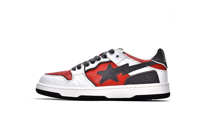 A Bathing Ape Bape SK8 Sta White Red                 001FWH801017_RED_A