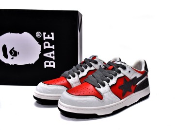 A Bathing Ape Bape SK8 Sta White Red                 001FWH801017_RED_A