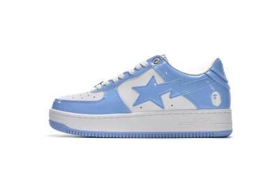 A Bathing Ape Bape Sta Patent Leather Blue White                        1I70-191-002