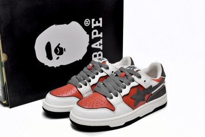 A Bathing Ape Bape SK8 Sta Vintage White Red             001FWI201021-RED