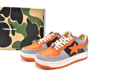 A Bathing Ape Bape Sta Low Grey Orange                      001FWH701002_ORG_A