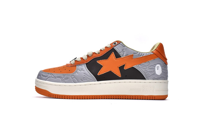 A Bathing Ape Bape Sta Low Grey Orange                      001FWH701002_ORG_A