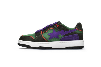 A Bathing Ape Sk8 Sta Dark Purple Green      001FWG701029X