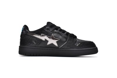 A Bathing Ape Bape SK8 Sta Black Silver                  001FWH801012_BLK_A