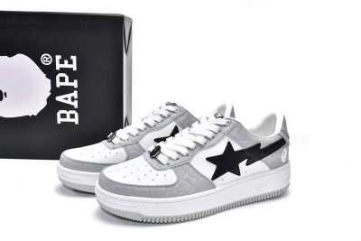 A Bathing Ape Bape Sta Low Grey Black            001FWH701002_WHT_A