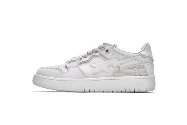 A Bathing Ape Bape SK8 Sta Triple White Patent Leather Sta Logo           1I70-191-010/001FWI701010I-WHT