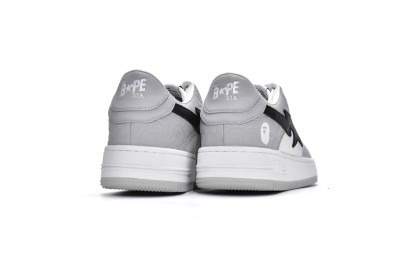 A Bathing Ape Bape Sta Low Grey Black            001FWH701002_WHT_A