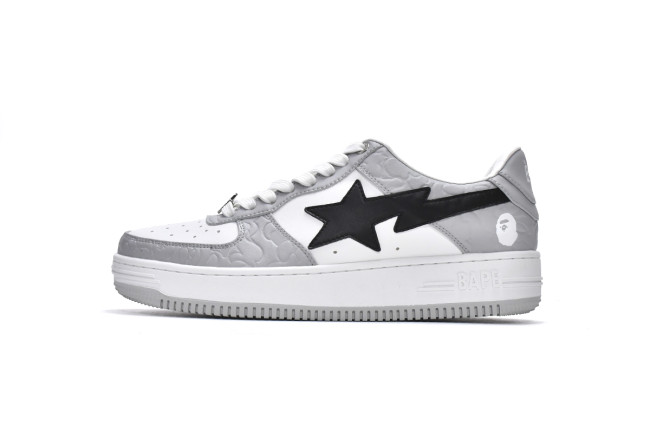 A Bathing Ape Bape Sta Low Grey Black            001FWH701002_WHT_A