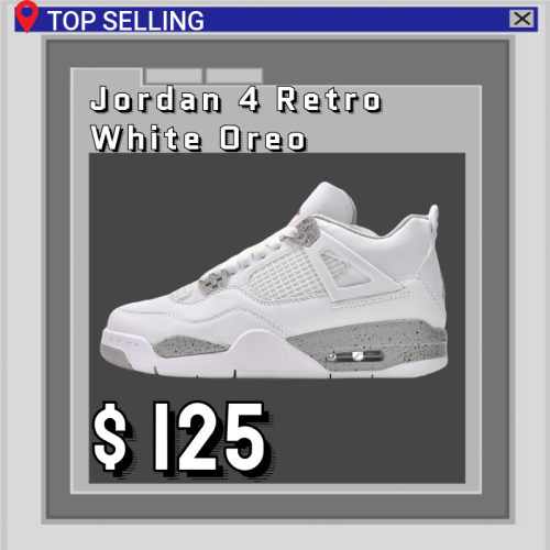 Jordan 4 Retro White Oreo (2021)      CT8527-100