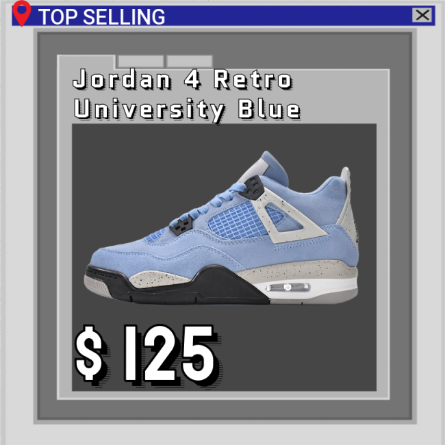 Jordan 4 Retro University Blue    CT8527-400
