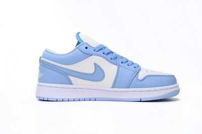Jordan 1 Low White Ice Blue (Women's)         DC0774-141