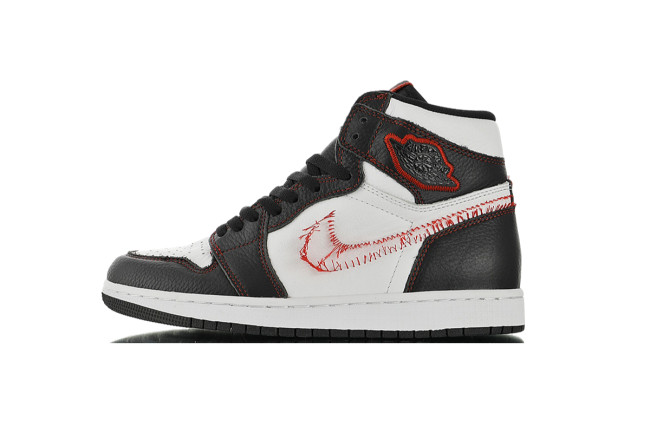 Jordan 1 Retro High Defiant White Black Gym Red    CD6579-071