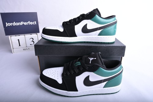 Jordan 1 Low White Black Mystic Green      553558-113