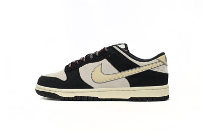 Nike Dunk Low LX Black Suede Team Gold (Women's)     DV3054-001