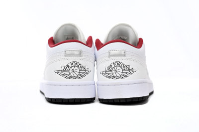 Jordan 1 Low White Gym Red Black       553560-164