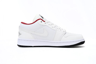 Jordan 1 Low White Gym Red Black       553560-164