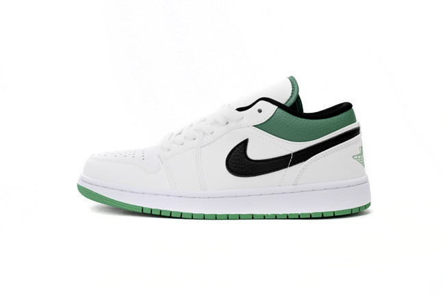 Jordan 1 Low White Lucky Green Tumbled Leather      553560-129