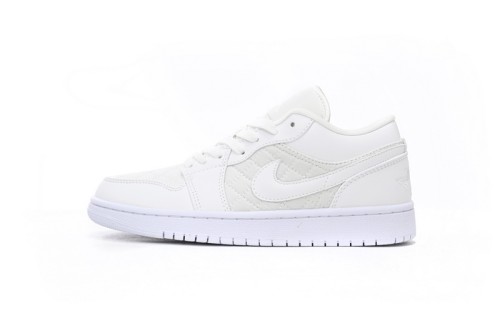 Jordan 1 Low Quilted White (Women's)      DB6480-100