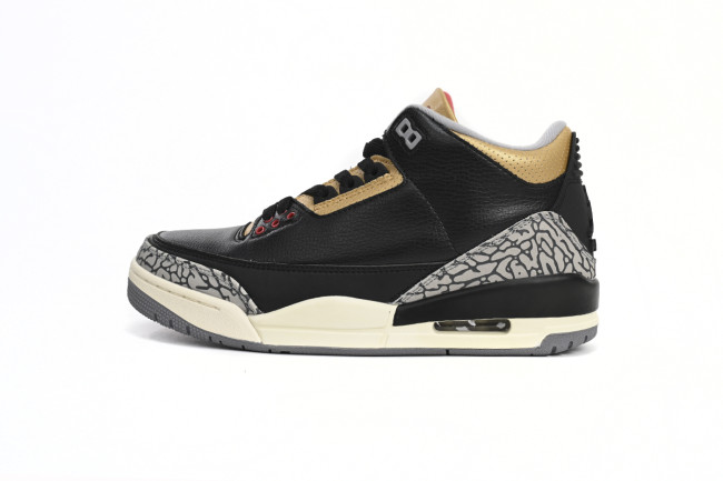 Jordan 3 Retro Black Cement Gold (Women's)    CK9246-067