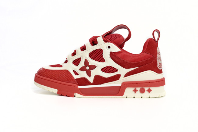 Lo*is V*it*on LV Skate Sneaker Red White