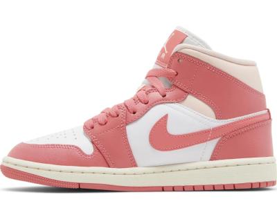 Jordan 1 Mid Strawberries and Cream (Women's)   BQ6472-186