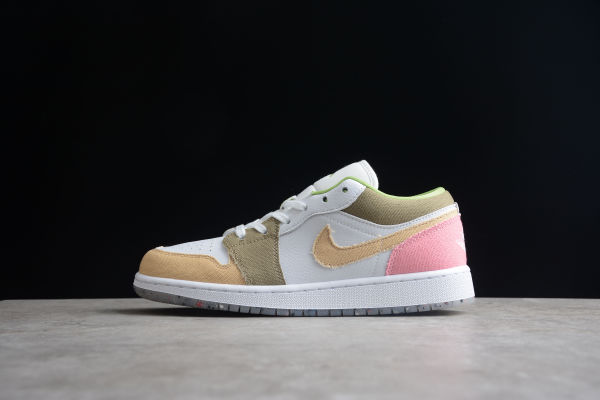 Jordan 1 Low Pastel Grind Vivid Green (GS) DJ0341-100